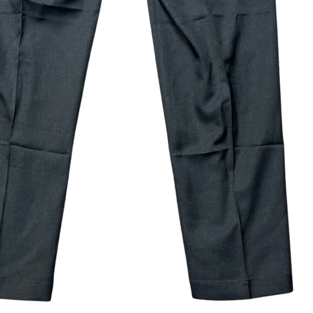 Haggar Pants Mens 34x29 Gray Flat Front Stretch Waistband Cool 18 Pro Slim Fit